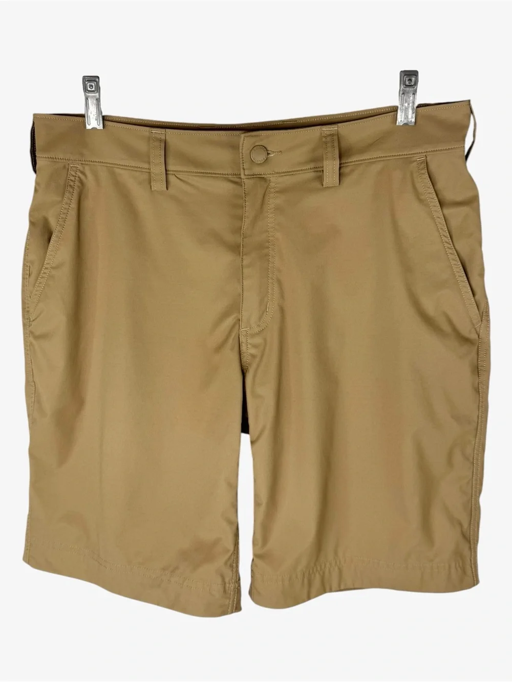 Duluth Trading Co Tan 9” Standard Fit Armachillo Chino Shorts 34 Performance